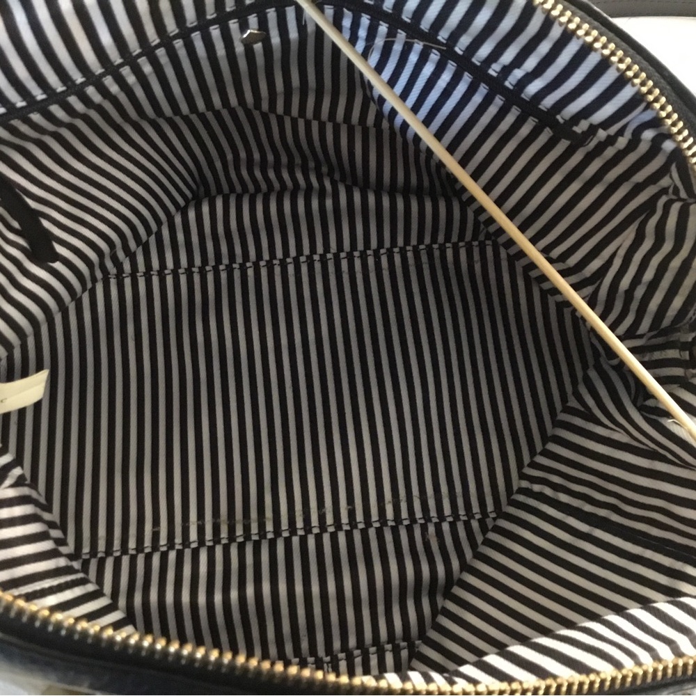 Kate Spade Pebbled Leather Black/Tan Crossbody Bag - Picture 8 of 13